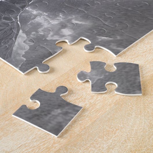 Meeresschildkröte Schwarz-Weiß-Kunst Puzzle (Seite)