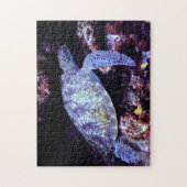 Meeresschildkröte Schwimmen mit Live Coral Puzzle (Vertikal)