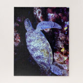 Meeresschildkröte Schwimmen mit Live Coral Puzzle (Vertikal)