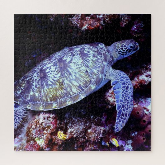 Meeresschildkröte Schwimmen mit Live Coral Puzzle (Vertikal)