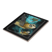 Meeresschildkröte-Seeleben-Erhaltung Fliese (Seite)