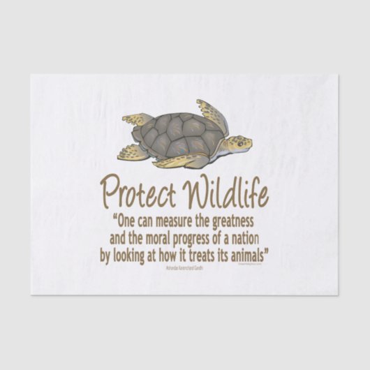 Meeresschildkröte Seidenpapier (Vorderseite)