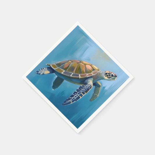 Meeresschildkröte Serviette (Ecke)