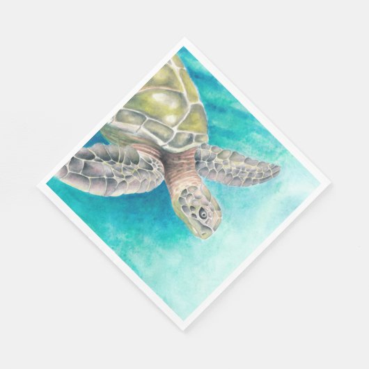 Meeresschildkröte Serviette (Ecke)