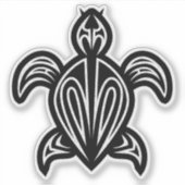 Meeresschildkröte-Silhouette Aufkleber (Vorderseite)