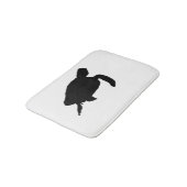Meeresschildkröte-Silhouette Badematte (Schrägansicht)