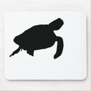 Meeresschildkröte-Silhouette Mousepad