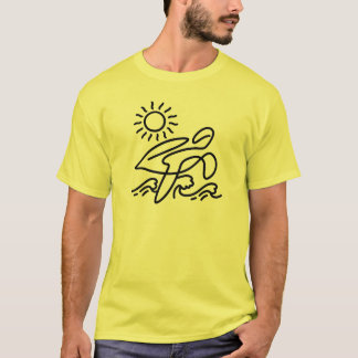 Meeresschildkröte Sonnenstrand Urlaub Minimalistis T-Shirt