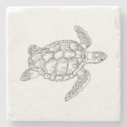 Meeresschildkröte  steinuntersetzer (Vorderseite)