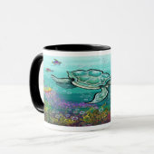 Meeresschildkröte Tasse (Vorderseite Links)