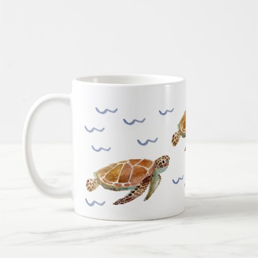 Meeresschildkröte-Tasse Kaffeetasse (Links)