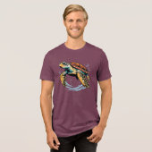 Meeresschildkröte Tri-Blend Shirt (Vorderseite voll)