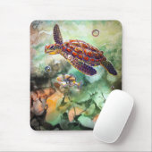 Meeresschildkröte-Triggermausunterlage Mousepad (Mit Mouse)