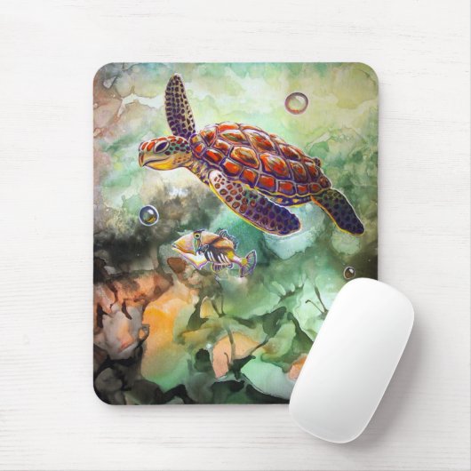 Meeresschildkröte-Triggermausunterlage Mousepad (Mit Mouse)