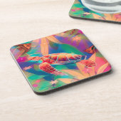 Meeresschildkröte und Angelfische Getränkeuntersetzer (Linke Seite)