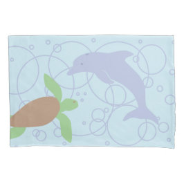 Meeresschildkröte und Delphin Kissenbezug