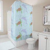 Meeresschildkröte und -Dolphin Duschvorhang (Beispiel)