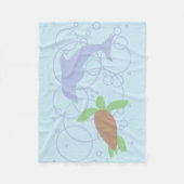 Meeresschildkröte und -Dolphin Fleecedecke (Vorderseite)