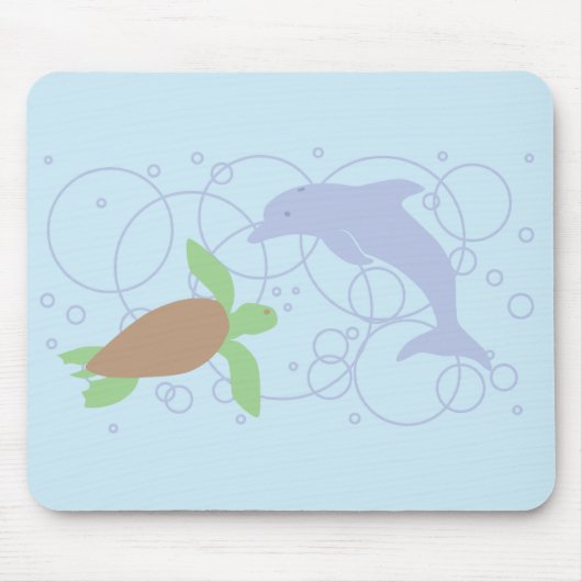 Meeresschildkröte und -Dolphin Mousepad (Vorne)