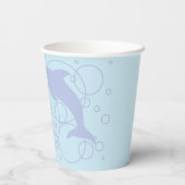 Meeresschildkröte und Dolphin Paper Cup Pappbecher (Rückseite)