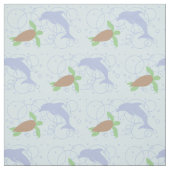 Meeresschildkröte und -Dolphin Stoff (Muster)