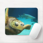 Meeresschildkröte und Haifisch Mousepad (Mit Mouse)