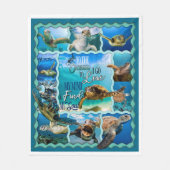 Meeresschildkröte und in den Ozean gehe ich zu ver Fleecedecke (Vorderseite)