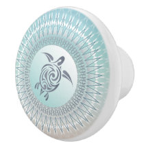 Meeresschildkröte und Mandala Nautic