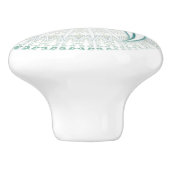 Meeresschildkröte und Mandala | Nautic Keramikknauf (Seitenansicht)