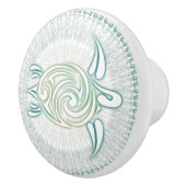 Meeresschildkröte und Mandala | Nautic Keramikknauf (Rechts)