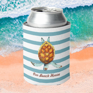 Meeresschildkröte Unser Strandhaus am Dark Aqua St Dosenkühler