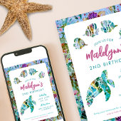 Meeresschildkröte unter dem Meer - Einladung zum G