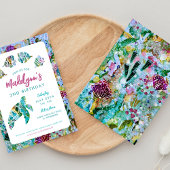 Meeresschildkröte unter dem Meer - Einladung zum G