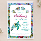 Meeresschildkröte unter dem Meer - Einladung zum G