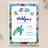 Meeresschildkröte unter dem Meer - Einladung zum G