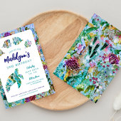 Meeresschildkröte unter dem Meer - Einladung zum G