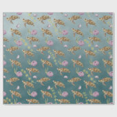 Meeresschildkröte unter einem tiefen Grünen Meer Geschenkpapier