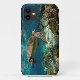 Meeresschildkröte unter Wasser Galapagos Inseln iPhone 11 Hülle