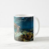 Meeresschildkröte unter Wasser Galapagos Inseln Kaffeetasse (VorderseiteRechts)