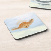 Meeresschildkröte unter Wasser. Getränkeuntersetzer (Linke Seite)