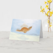 Meeresschildkröte unter Wasser. Karte (Gelbe Blume)