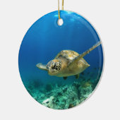 Meeresschildkröte unter Wasser Keramikornament (Links)