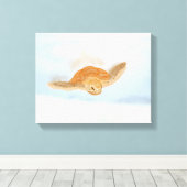 Meeresschildkröte unter Wasser. Leinwanddruck (Insitu (Holzboden))