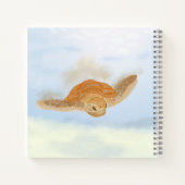 Meeresschildkröte unter Wasser. Notizblock (Rückseite)