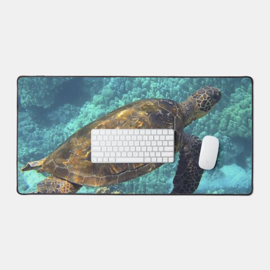 Meeresschildkröte unter Wasser oder Ihr Foto Schreibtischunterlage (Tastatur & Maus)