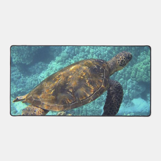 Meeresschildkröte unter Wasser oder Ihr Foto Schreibtischunterlage (Vorderseite)