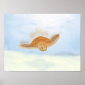Meeresschildkröte unter Wasser. Poster (Vorne)
