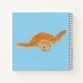 Meeresschildkröte unter Wasser - transparent. Notizblock (Rückseite)