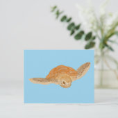 Meeresschildkröte unter Wasser - transparent. Postkarte (Stehend Vorderseite)
