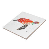 Meeresschildkröte Unterhalb des Meeres Fliese (Seite)